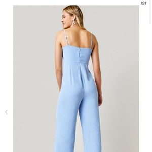 NEVER WORN/NEW Francesca’s Ruched Jumpsuit in Black